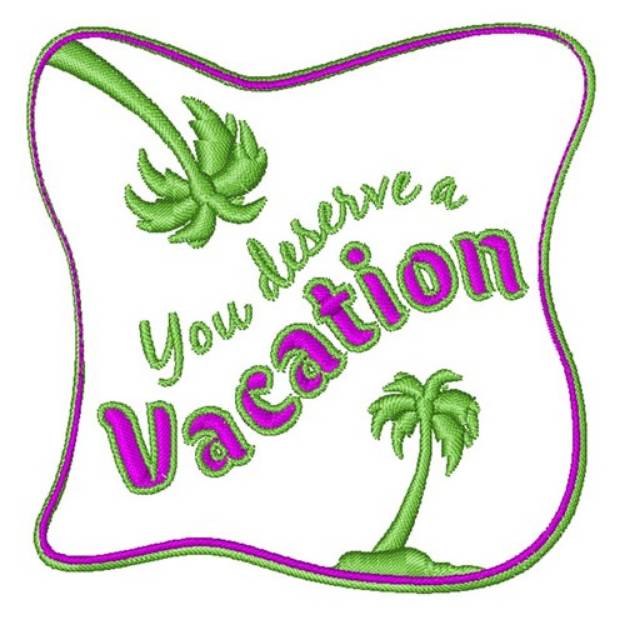 Picture of A Vacation Machine Embroidery Design