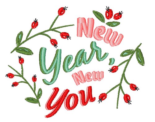 New Year New You Machine Embroidery Design
