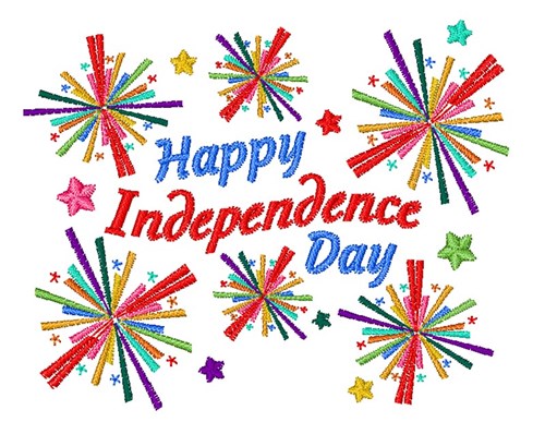 Happy Independance Day Machine Embroidery Design