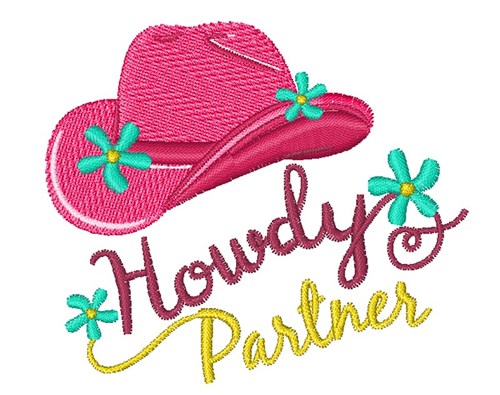 Howdy Partner Machine Embroidery Design
