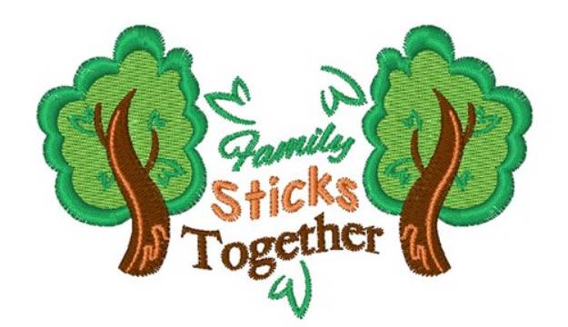 Picture of Family Sticks Together Machine Embroidery Design