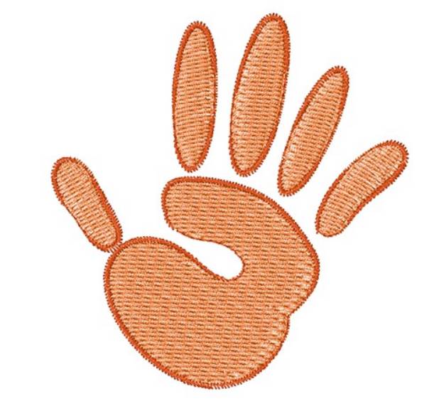 Picture of Hand Print Machine Embroidery Design