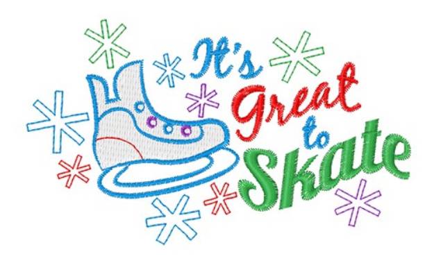 Picture of Great To Skate Machine Embroidery Design
