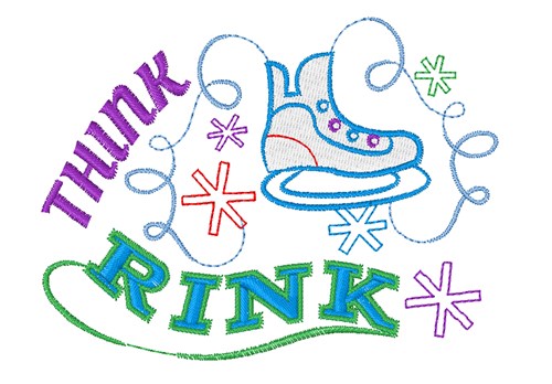 Think Rink Machine Embroidery Design