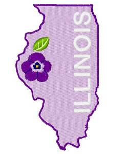 Picture of Illinois Violet Machine Embroidery Design
