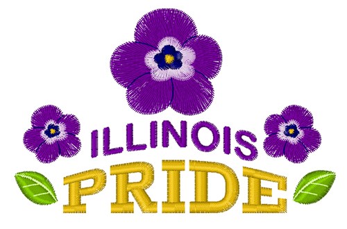 Illinois Pride Machine Embroidery Design
