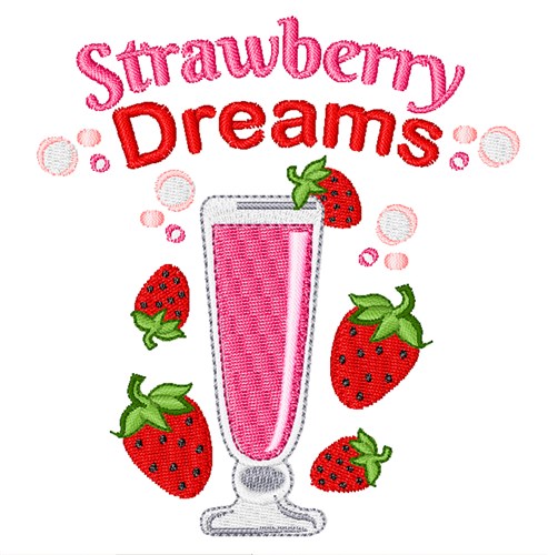 Strawberry Dreams Machine Embroidery Design