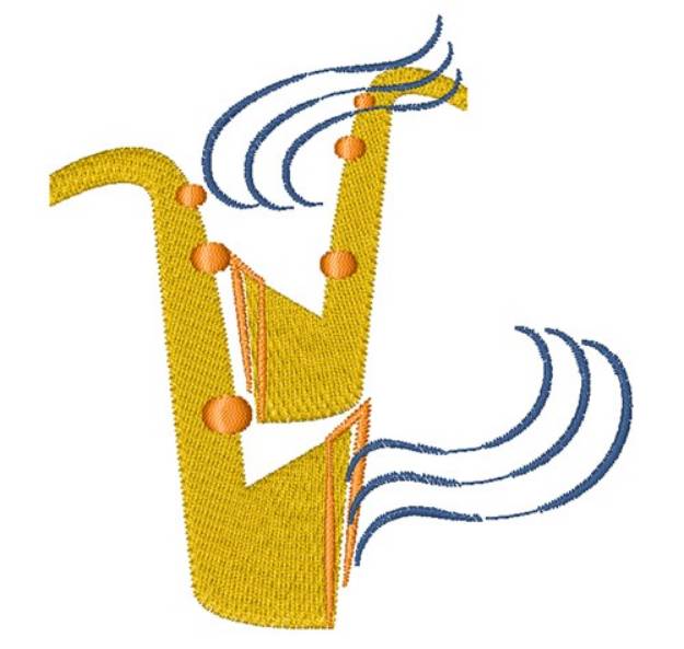 Picture of Saxophone Musician Machine Embroidery Design