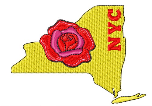 NYC Rose Machine Embroidery Design