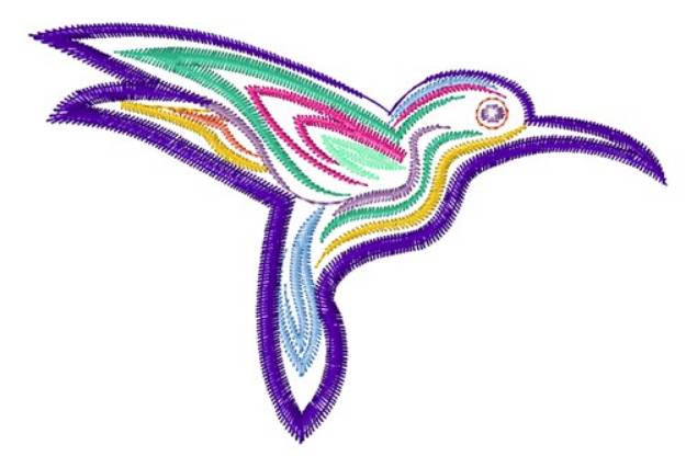 Picture of Ripple Hummingbird Machine Embroidery Design