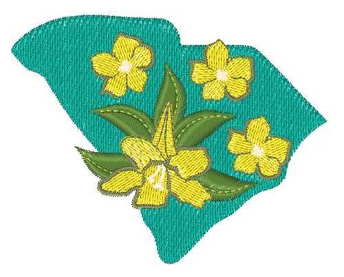 South Carolina Flowers Machine Embroidery Design