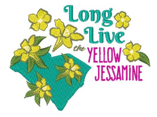 Picture of Yellow Jessamine Machine Embroidery Design