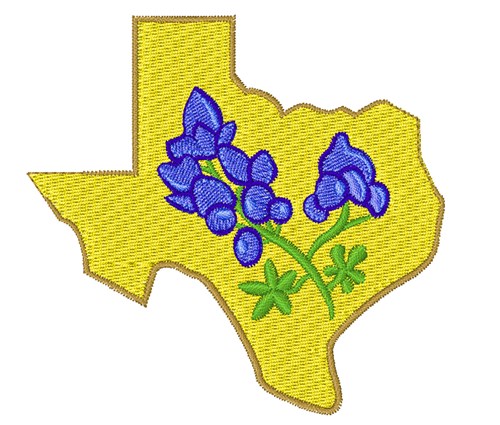 Texas Bluebonnet Machine Embroidery Design