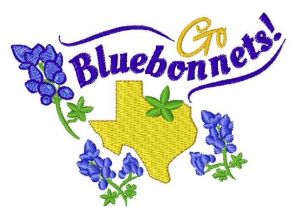 Picture of Go Bluebonnets Machine Embroidery Design