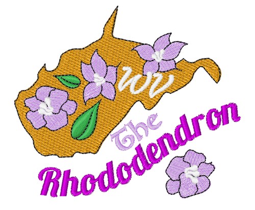 The Rhododendron Machine Embroidery Design