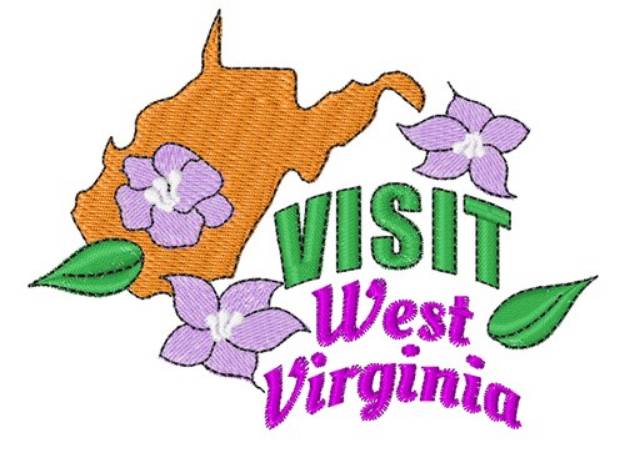 Picture of Visit West Virginia Machine Embroidery Design
