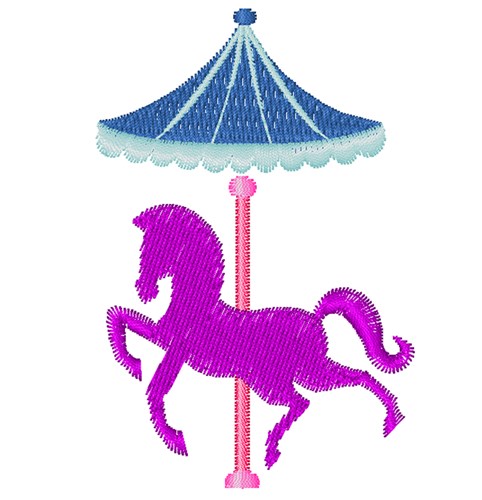 Carousel Horse Machine Embroidery Design