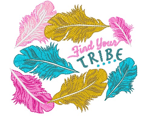 Find Your Tribe Machine Embroidery Design