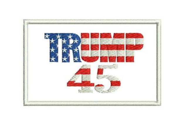 Picture of Trump 45 Machine Embroidery Design