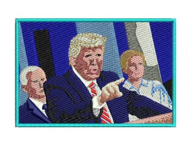 Picture of Donald Trump Machine Embroidery Design