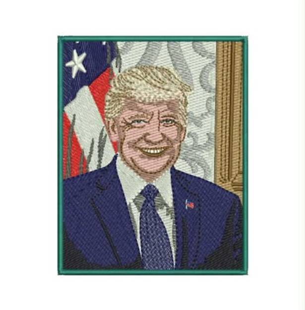 Picture of President Trump Machine Embroidery Design