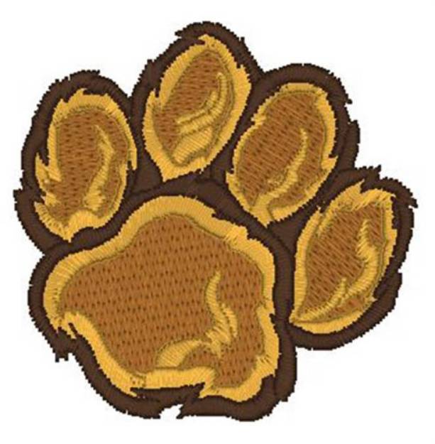 Picture of Animal Paw Print Machine Embroidery Design