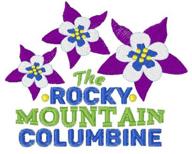 Picture of Rocky Mountain Columbine Machine Embroidery Design