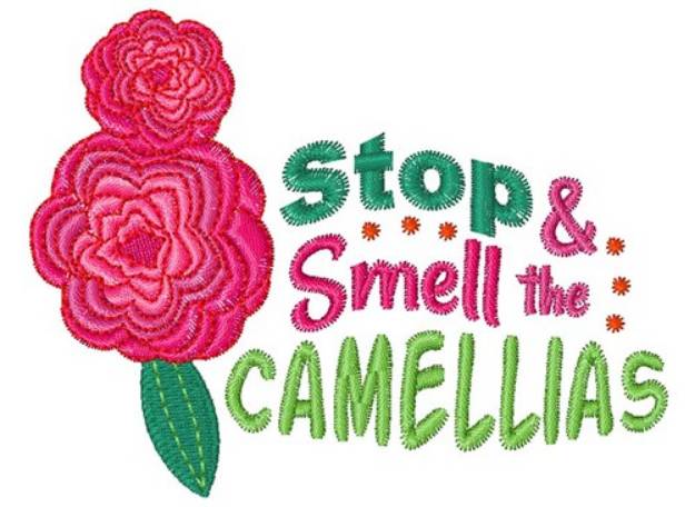 Picture of Smell The Camellias Machine Embroidery Design