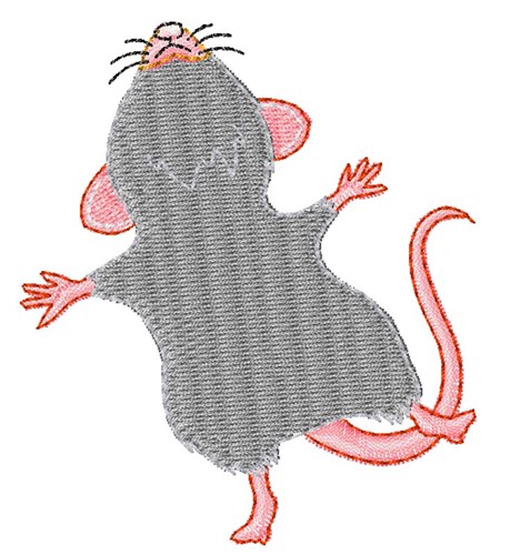 Happy Mouse Machine Embroidery Design