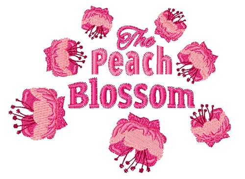 Peach Blossom Machine Embroidery Design