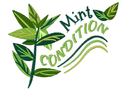 Peppermint Leaves Machine Embroidery Design