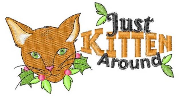 Picture of Kitten Around Machine Embroidery Design