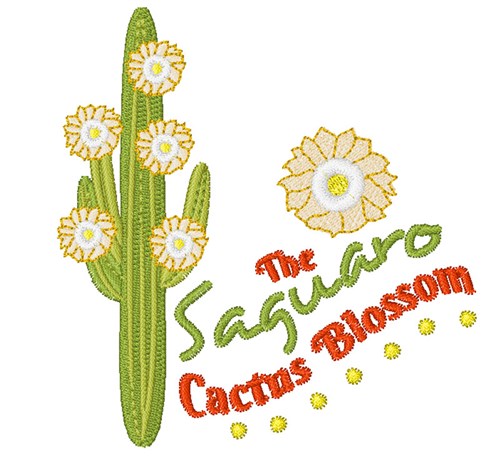 Saguaro Cactus Machine Embroidery Design