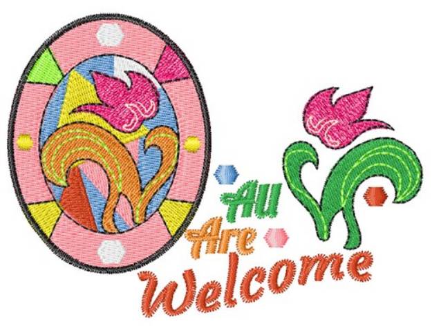 Picture of All Are Welcome Machine Embroidery Design