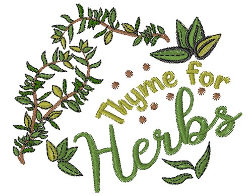 Time For Thyme Machine Embroidery Design