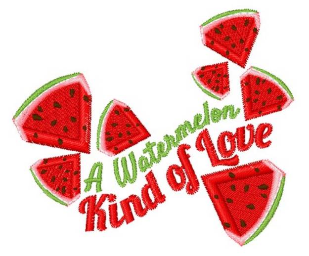 Picture of Watermelon Love Machine Embroidery Design