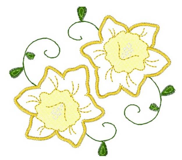 Picture of Daffodil Blooms Machine Embroidery Design