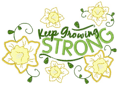 Growing Strong Machine Embroidery Design