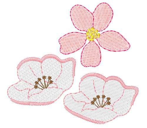 Apple Blossoms Machine Embroidery Design