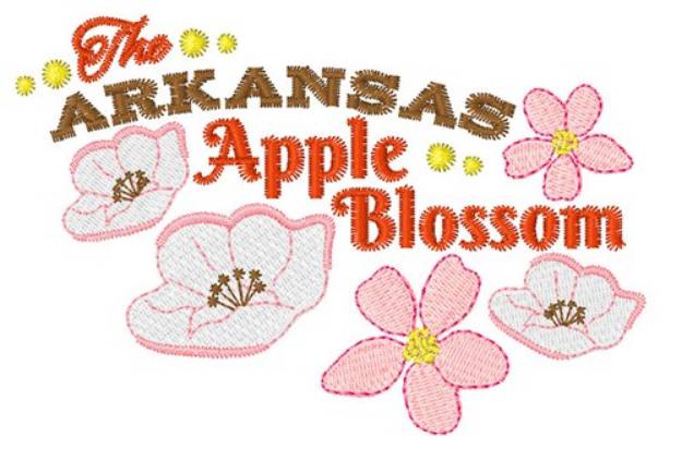 Picture of Arkansas Apple Blossom Machine Embroidery Design