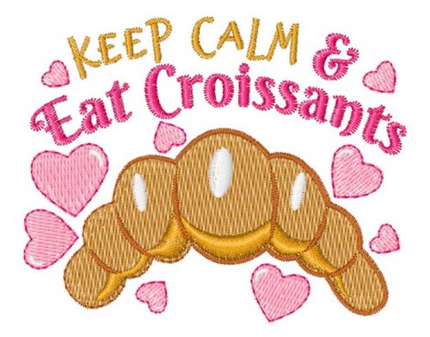 Picture of Eat Croissants Machine Embroidery Design