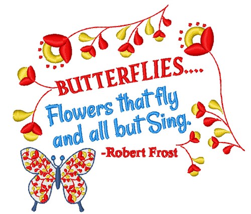 Flowers That Fly Machine Embroidery Design
