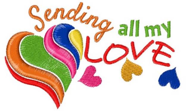 Picture of Sending Love Machine Embroidery Design