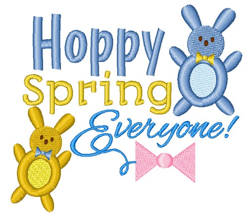 Hoppy Spring Machine Embroidery Design