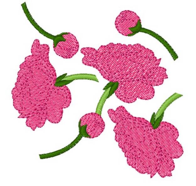 Picture of Peony Flowers Machine Embroidery Design