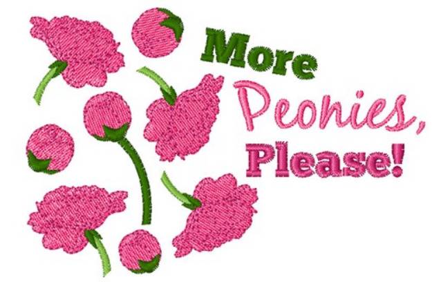 Picture of More Peonies Machine Embroidery Design