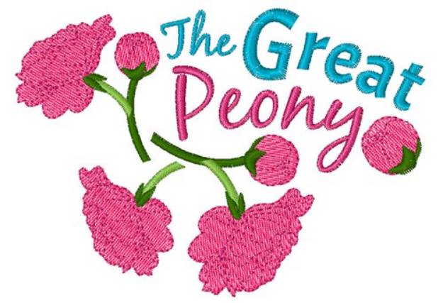 Picture of The Great Peony Machine Embroidery Design