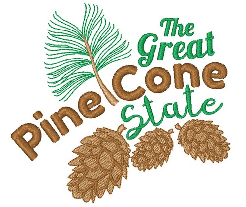 Pine Cone State Machine Embroidery Design