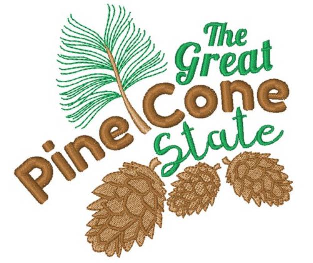Picture of Pine Cone State Machine Embroidery Design
