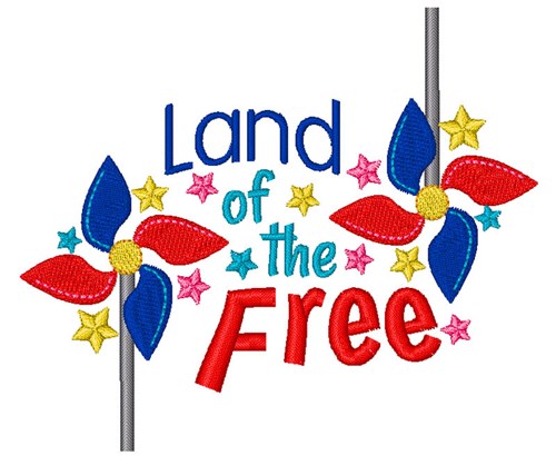 Land Of Free Machine Embroidery Design